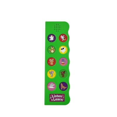 China Push Button To Play Music New Products 10 Buttons Book Module Animal Sound Sound Chip Module For Children Books for sale