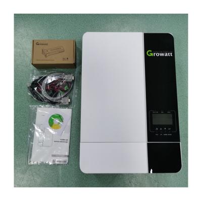 China Popular Africa Growatt SPF5000ES 5kw 8kw 10kw Power System Mppt Off Grid Solar Inverter 330/485/135mm for sale