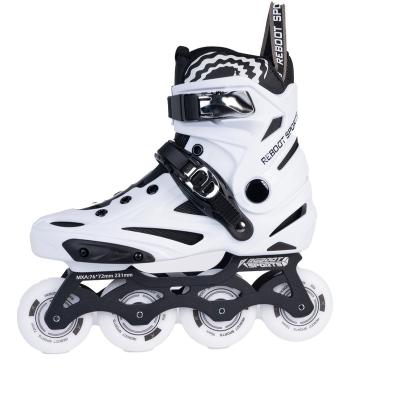 China Low Price Active Original Wear-resistant Quad Inline Skates PVC Sports Design White Roller Skates for sale