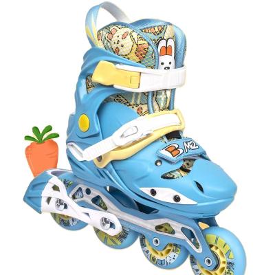 China MAISU Flower Skates Children's Integrated Skates Active Children's Sports Roller Skates New Freestyle 4 Base Flat High Quality 4 Wheel for sale