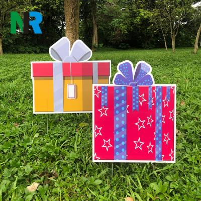 China Eco-friendly Corrugated Plastic Sheet For Quarantine Happy Birthday Yard Sign Letters Objects With Cake Board for sale