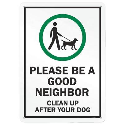 China Eco-Friendly Clean After Your Dog Yard Sign Wrinkled Plastic Advertising Board Public Services Promotion for sale