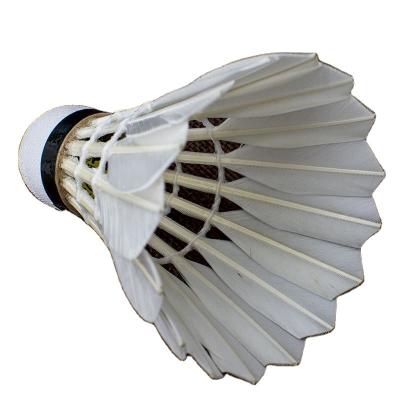 China Durable DailyTrainning goose feather badminton shuttlecocks/professional custom competition badminton shuttlecock new badminton shuttlecock for sale