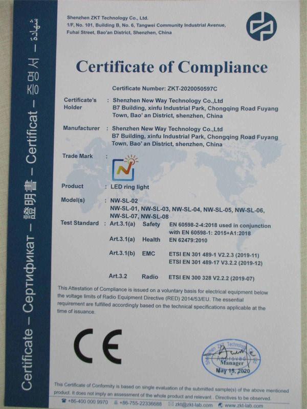 CE - Shenzhen New Way Technology Co., Ltd.