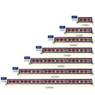 China For atvs utv suv jeep 4X4 offroad boat 6D driving beam color changing 8 15 21 28 34 41 inch Off Road Truck UTV Car RGB LED Offroad 4x4 Light Bar for sale