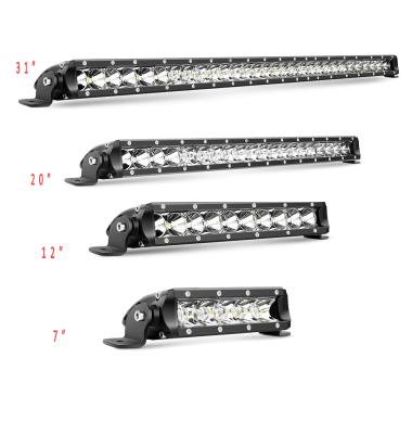 China Car Household Equipment Super Slim Flood Resistant Bar Driving Single Row Off Road 30W 50W 90W 100W 150W 200W 250W Fog Led Light Bar With Brackets for sale