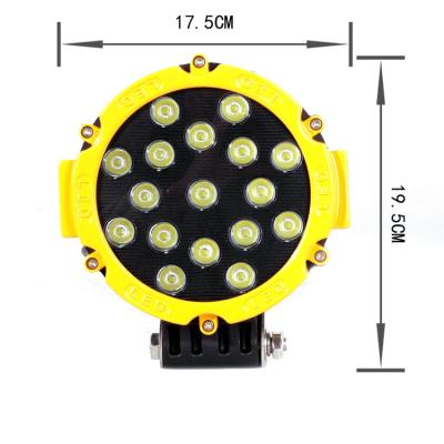 China Car Household Equipment 12V 51W Heavy Duty Round Led Light Bar 7 Inch Led Work Light Bar For Car Truck Tractor Boat for sale