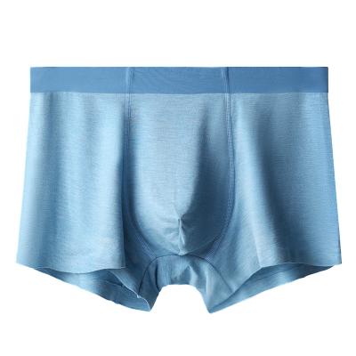 China 2021 Antibacterial Men's Underwear Modal Mid Waist Boxers Sheer Color Lingerie Panties Wholesale for sale