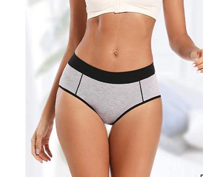 China 2021 Women's Cotton Stretch Underwear Mid Waisted Ladies Antibacterial Briefs Comfortable Panties for sale