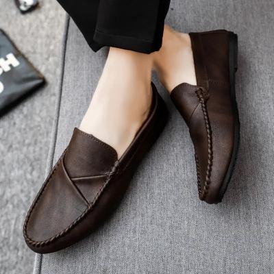 China 2023 Fashion High Quality Genuine Leather Loafer Mens Designer Loafers Easy Wear Cushioning On Stylish Casual Dress Shoes Walking Style Shoes for sale