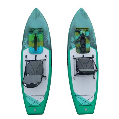 China Fishing 10' Pedal Drive Fishing Paddle Board W/Upright Aluminum Back Support Frame for sale