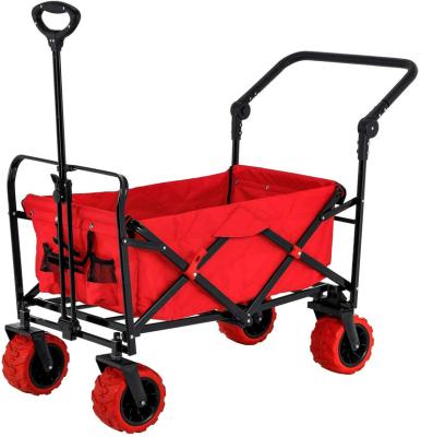 China Outdoor Heavy Duty Portable Rolling Buggies Camping Utility Folding Folding Trolley Garden Sports Light Weight Camping Trolley for sale