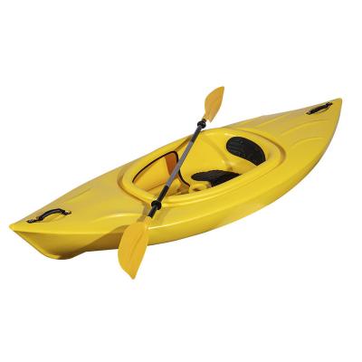 China Single Fishing Kayak 1 Person Fishing Touring Kayak Yellow for sale