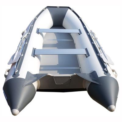 China Fishing Inflatable Boat Set Fishing Boat Bottom Floor Thickened 6 Person Hard Inner Boat With 5 Separate Air Chambers for sale