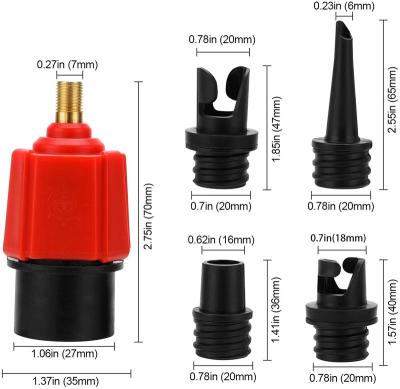 China Inflatable Multi-Adapter 4in1 Adapter Standards Conventional SIP Gas Valve Panel Compressor Attachment For Rafting Kayak for sale