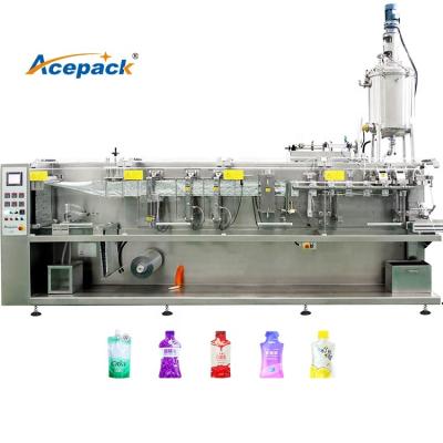 China Beverage machine horizontal 4 sides doypack bag filling sealing machine formed liquid doypack packing machine for sale