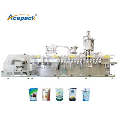 China Beverage Juice Spout Doypack Packaging Machine Liquid Wedge Spout Doypack Filling Machine for sale