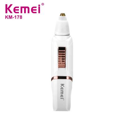 China Car Factory Wholesale Kemei KM-178 Professional Battery Operated Hair Trimmer, Facial Hair Nose Trimmer for sale