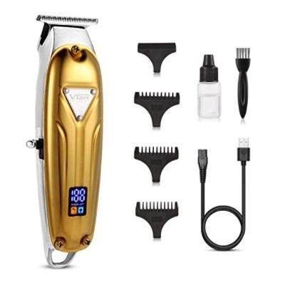 China Professional Car VGR Men's Metal Hair Cordless Zero Gap Cut Trimmer V-056 for sale