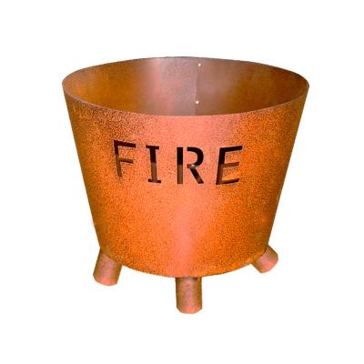 China Economically Safe Garden Fire Pit Corten Steel Support Customization For Outdoor for sale