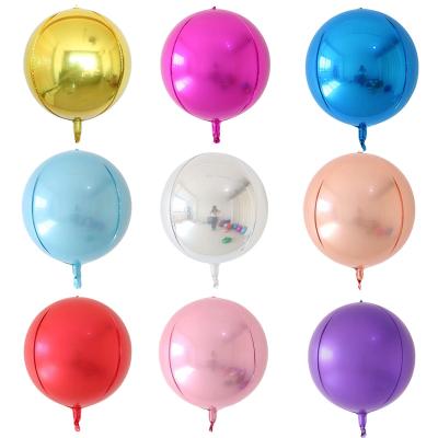 China Gift Toy New Balloons 4D Foil Balloon Birthday Wedding Holiday Decoration 10 Inch Round 4d Balloon Colorful for sale