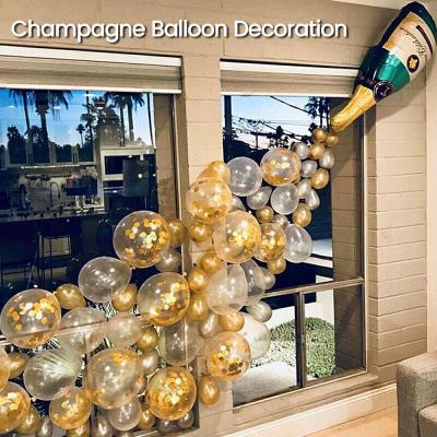 China Online Gift Toy Amazon Champagne Bottle Foil Balloon Chain Set Wedding Cocktail Decorations Balloons for sale