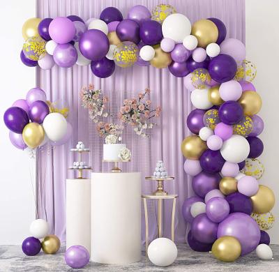 China Gift Toy 2021 New Balloon Arch Garland Kit Mermaid Theme Purple Balloons Party Decorations Balloons Set for sale