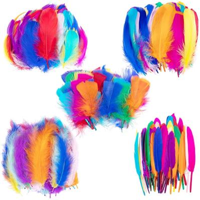 China Durable Colorful Goose Feathers Trim , Wedding Dress Jewelry Decoration DIY Craft for sale