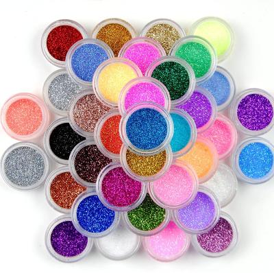 China Christmas Ornament 45 Colors Eyeshadow Makeup Nail Art Pigment Glitter Dust Powder Set for sale