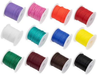 China Waxed Sustainable Leather Line 0.5mm Tie Cotton Yarn Twine Strap Cord Braided Cord 0.8m/roll AT-WD-005 5-7 Days 1mm Thickness NC; ZHE for sale