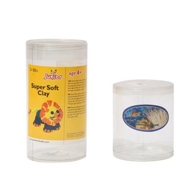 China Hot Selling Customized Handmade Round Pet Plastic Box Clear Packaging With Custom Logo for sale