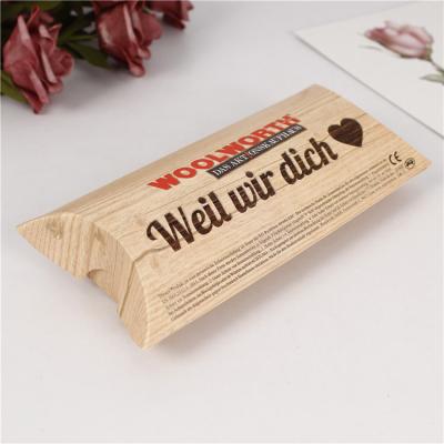 China High Quality Custom Logo Color Printed Recycled Kraft Paper Pillow Box Low Price Eco-friendly Handmade for sale