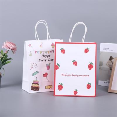 China New Brand Cartoon Boutique Recyclable Paper Gift Bag Retail Bag Customized Contractor Printing Logo for sale