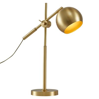 China Modern Nodic finish table lamp metal copper metal post office home hotel desk lamp for sale