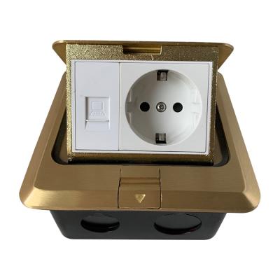 China HOME 2022 Hot Products Brass Alloy Kitchen Floor Socket / Pop Floor Socket Boxes Patent Product for sale