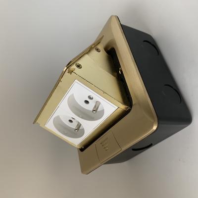 China HOME 2022 new good quality brass strip double two us noise blanket floor electrical waterproof socket outlet for sale