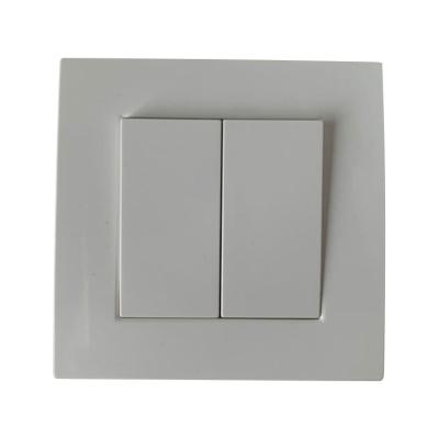 China Best Selling European Style 2 Multi-Purpose Plastic Strip 1 Way 10A Plate Wall Switches for sale