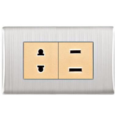 China American Style 2 Strip 2 Pin Universal Plug Socket American Universal Insert Socket for sale