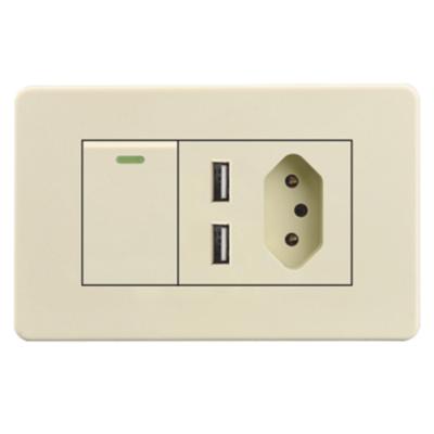 China Smart Home HOME Multi 10pin Wall Socket With Port Usb Universal Switched Usb Socket for sale