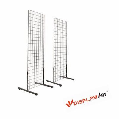 China Shop Display Customized Chrome / Powder Coating Metal Gridwall Panel for sale