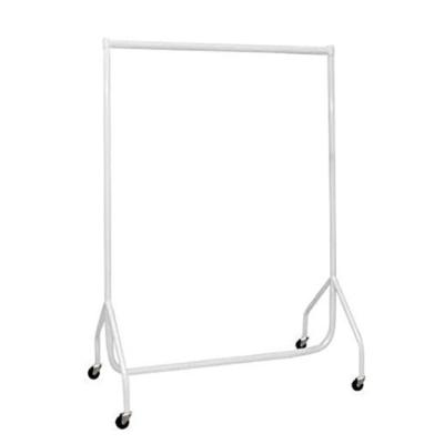 China Steel White Store Heavy Duty Clothes Fence Long 5ft x 3ft High Garment Storage Rack for sale