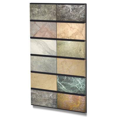 China Showing Room Tile Turnout Showroom Wall Mounted Slide Mosaic Tile Display Ceramic Rack for sale