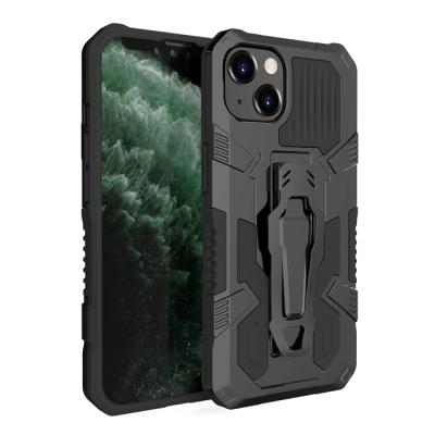 China Anti-drop Hybrid Back Clip Kickstand Shockproof Phone Case For iPhone 13 Heavy Duty Armor Cover TPU PC 2 in 1 Cell Phone Cover Case for sale