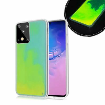 China Anti-fall Selection Multicolor Glow In The Night Quicksand Mobile Phone Luminous Case For Xiaomi Redmi Note 10 Liquid Sand Case Cover for sale