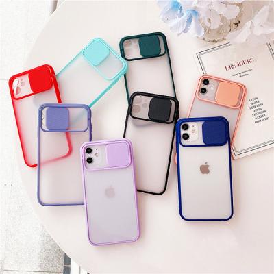 China Matte Back Cover Slide Camera View PC Anti-fall TPU Lens Protective Mobile Phone Case For Oppo Reno6 for sale