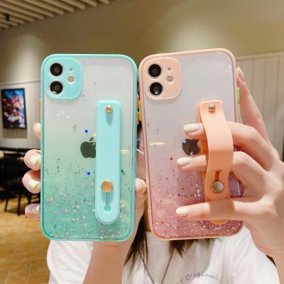 China Hot Selling Clear Space Color Gradient Color Gradient Slim Matte Phone Case Glitter Shockproof For LG W41 W31 K92 5G for sale