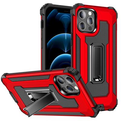 China Luxury Magnetic Shockproof Car Hard PC+TPU Shockproof 2 in 1 Hybrid Kickstand Phone Case for LG K92 5G LG W41+ for sale