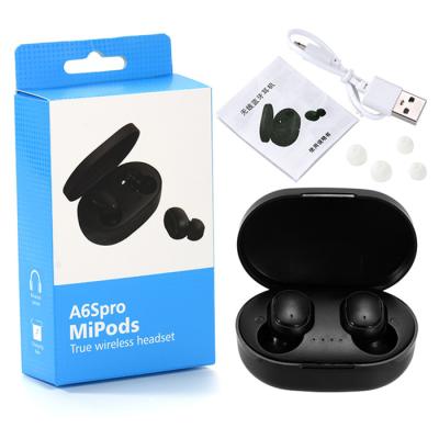 China In-ear audifonos A6s wholesale tws wireless waterproof earbuds for xiaomi redmi audifono inalambrico earphone wireless headphone for sale