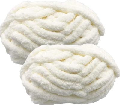 China Anti-pilling NEW Soft 1 Ply 100G Milk Cotton Polyester Blended Yarn Chenille Hand Knitting Crochet Baby Yarn Knit Hat Scarf Slippers for sale