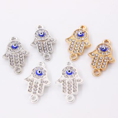 China CLASSIC diy accessories alloy jewelry accessories enamel color point diamond evil eyes Famas hand used for jewelry making materials for sale